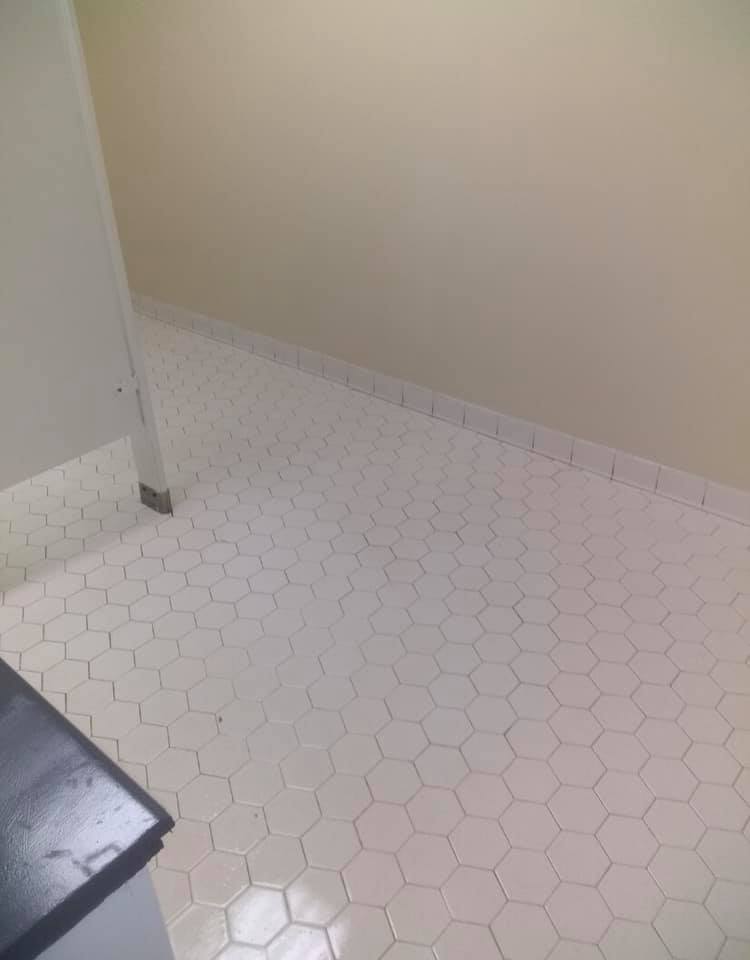 Commercial Bathroom Tile After